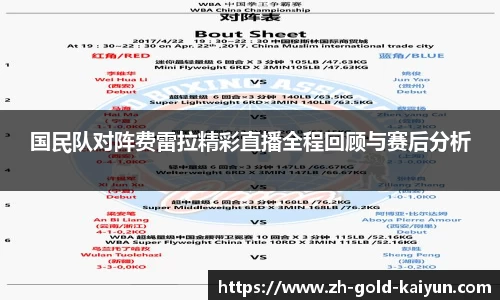 国民队对阵费雷拉精彩直播全程回顾与赛后分析